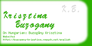 krisztina buzogany business card